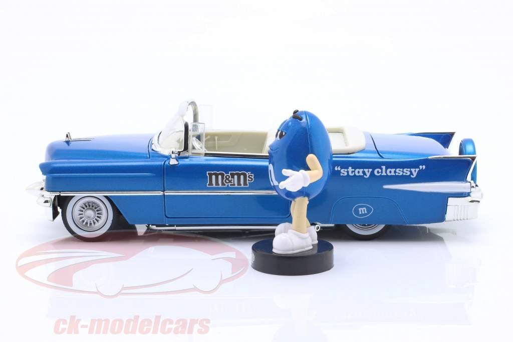 Cadillac Eldorado 1956 mit M&Ms Figur Blau 1:24 Jada Toys