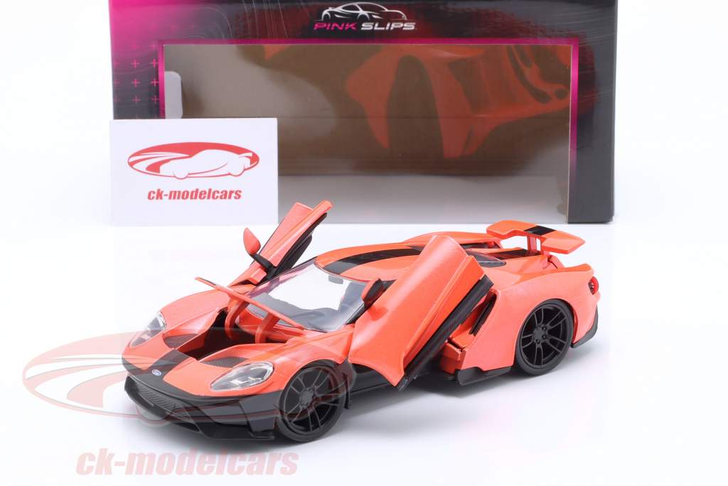 Pink Slips Ford GT 2017 arancia metallico 1:24 Jada Toys