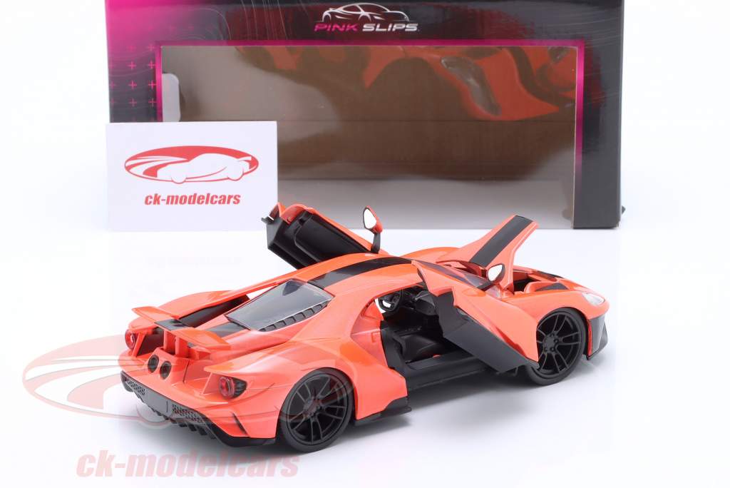 Pink Slips Ford GT 2017 апельсин металлический 1:24 Jada Toys