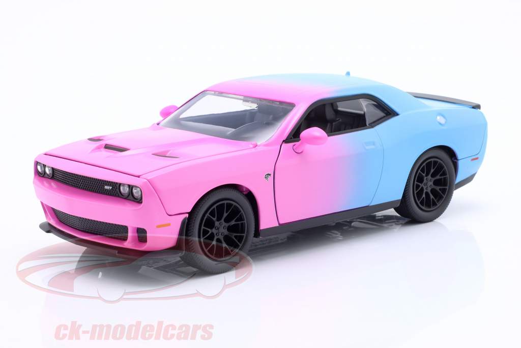 Pink Slips Dodge Challenger SRT Hellcat 2015 rosa / Azul claro 1:24 Jada Toys
