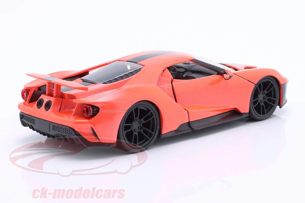 Pink Slips Ford GT 2017 laranja metálico 1:24 Jada Toys