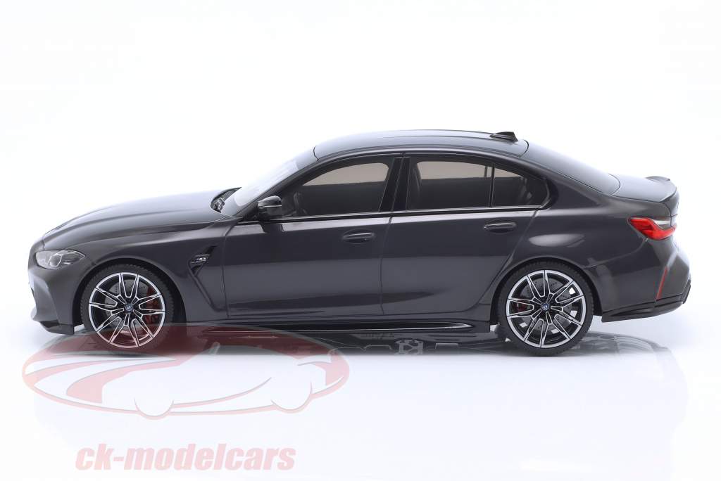 BMW M3 (G80) Bouwjaar 2020 Grijs metalen 1:18 Minichamps