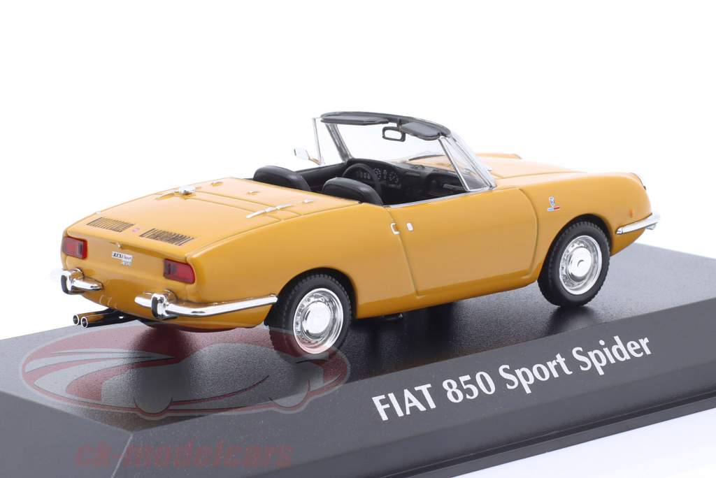Fiat 850 Sport Spider ano de construção 1968 amarelo escuro 1:43 Minichamps