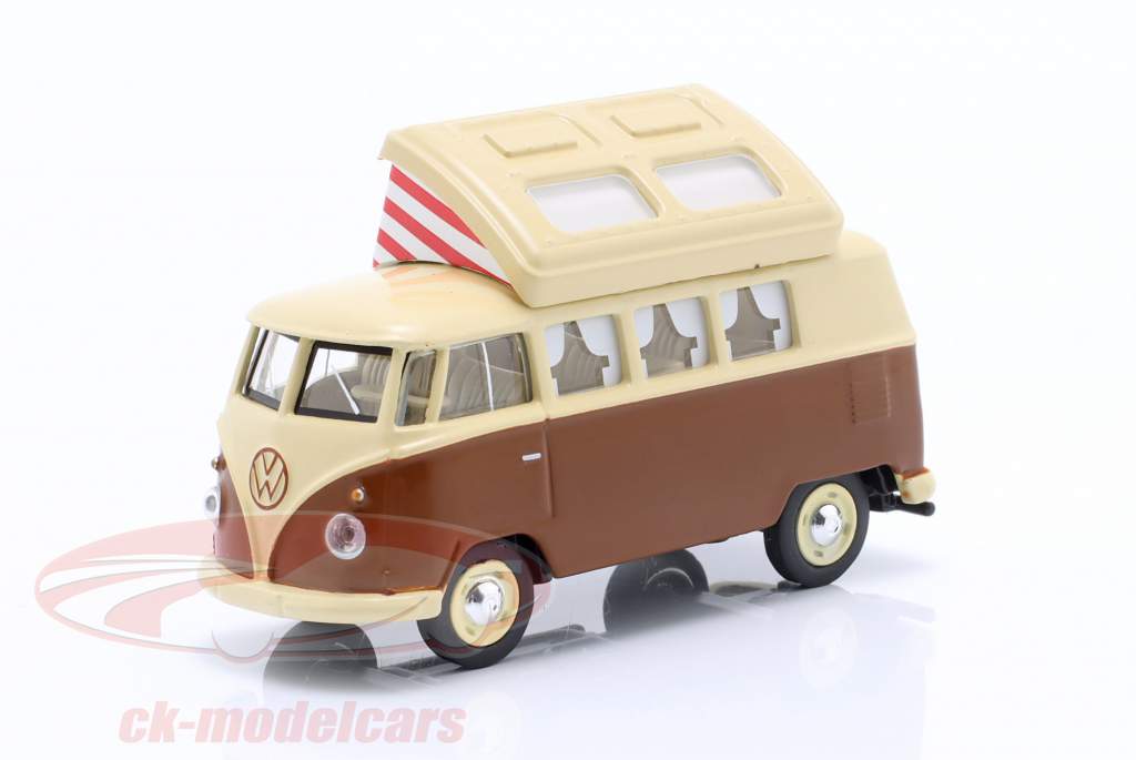 Volkswagen VW T1 Camper Open Top brown / beige 1:64 Schuco