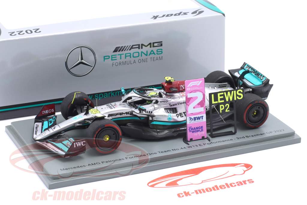 L. Hamilton Mercedes-AMG Petronas #44 2 Brasilien GP formel 1 2022 1:43 Spark
