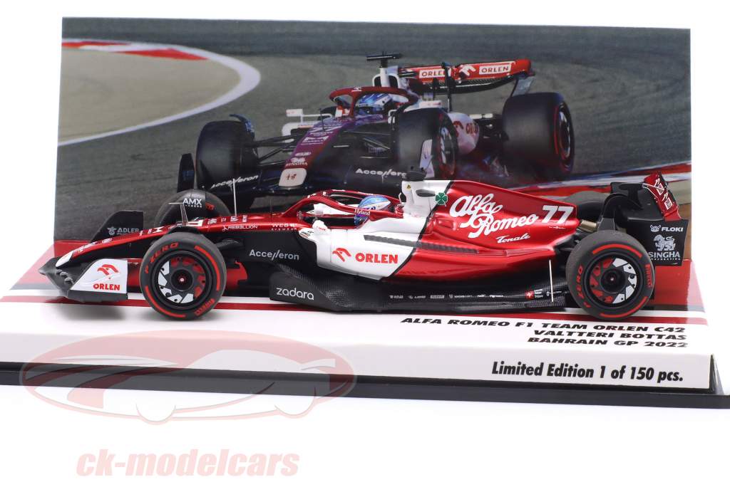 Valtteri Bottas Alfa Romeo C42 #77 6ème Bahreïn GP formule 1 2022 1:43 Minichamps