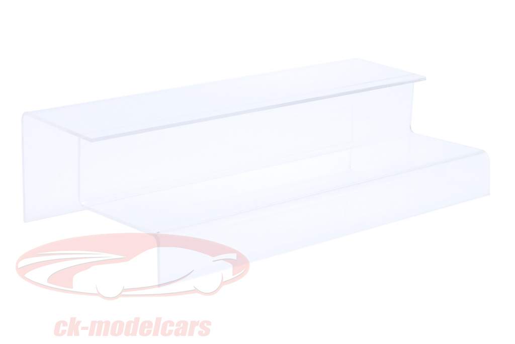 Acrylic presentation stairs with 2 stages for model cars in scale 1:64 Triple9