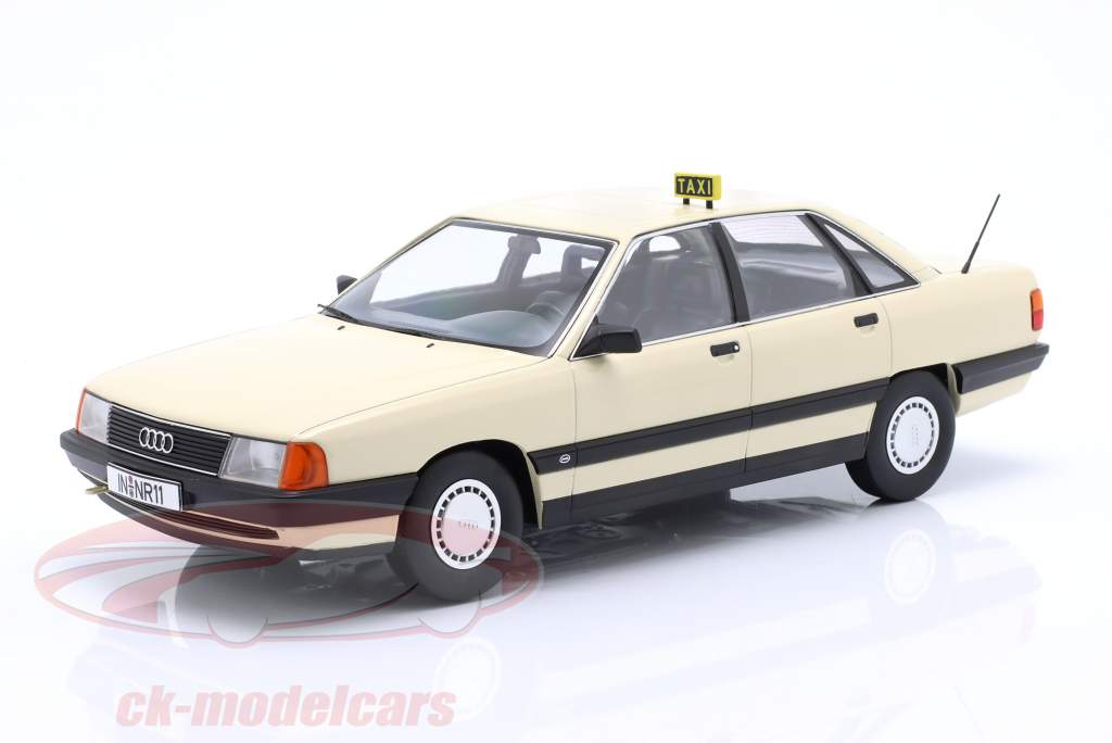 Audi 100 C3 Taxi Baujahr 1989 elfenbein 1:18 Triple9