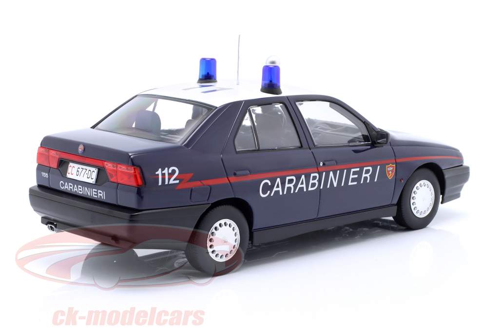 Alfa Romeo 155 Carabinieri 建設年 1996 濃紺 / 白 1:18 Triple9