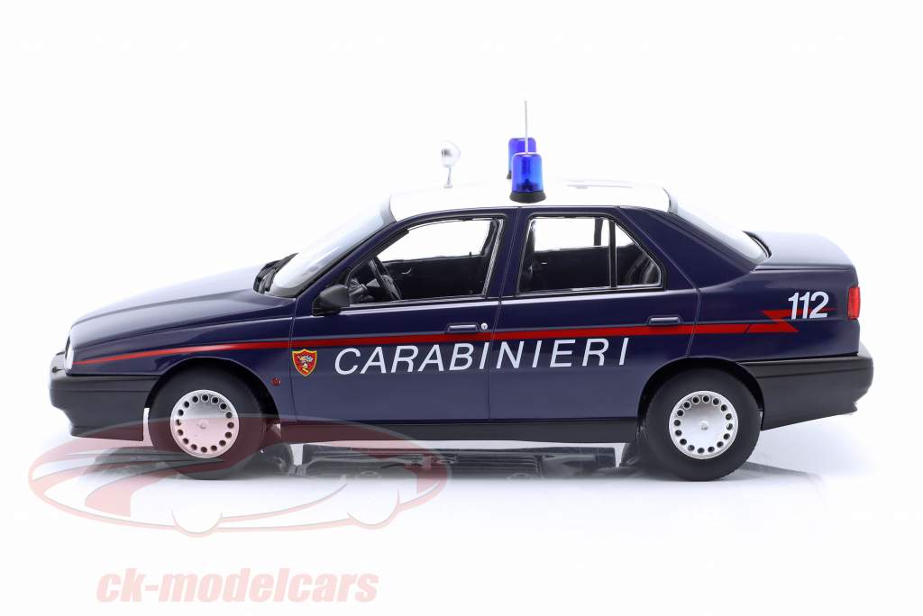 Alfa Romeo 155 Carabinieri year 1996 dark blue / white 1:18 Triple9