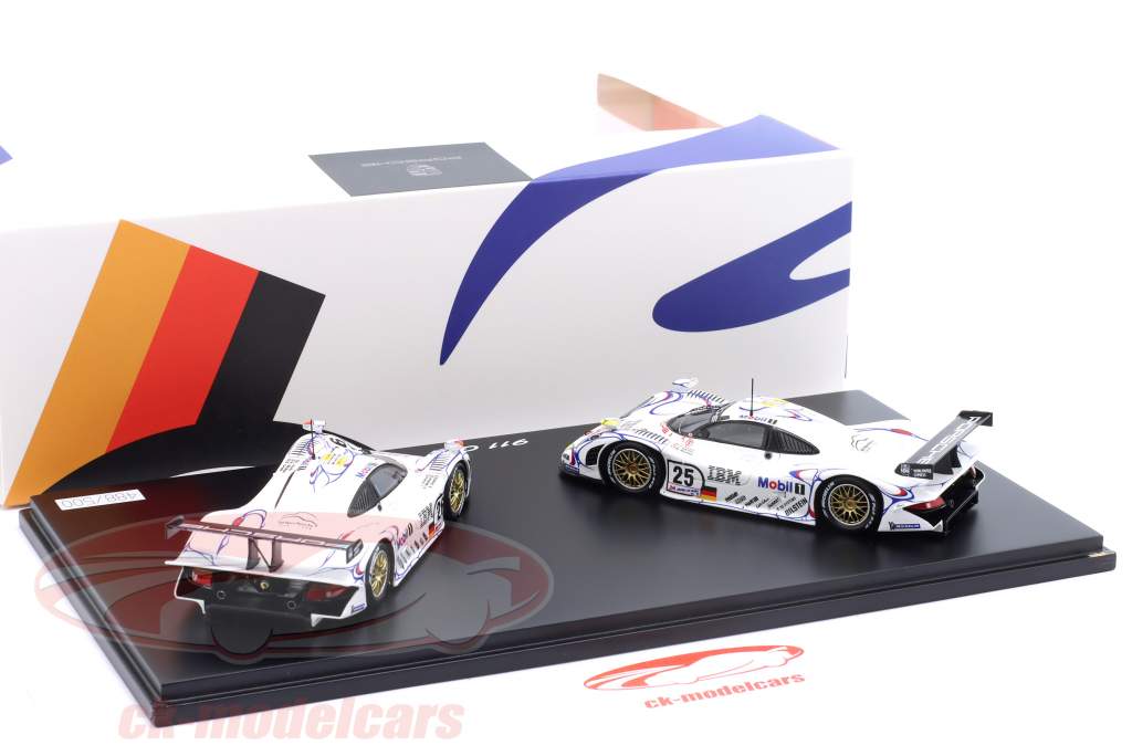 2-Car Set Porsche 911 GT1 #26 Sieger & #25 2nd 24h LeMans 1998 1:43 Spark