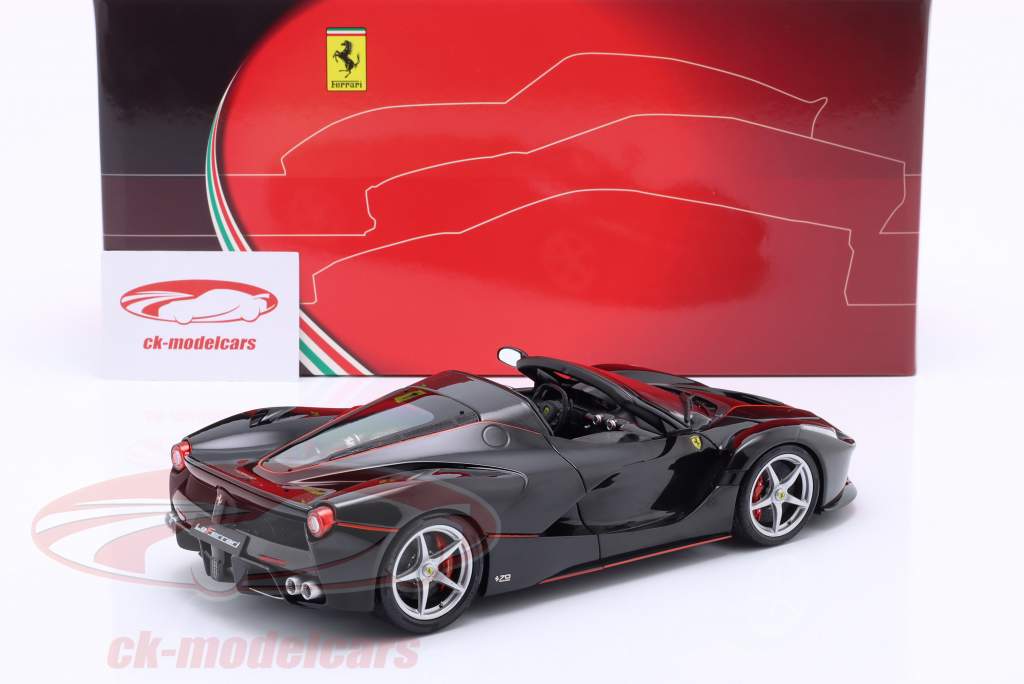 Ferrari LaFerrari Aperta Baujahr 2016 Daytona schwarz 1:18 BBR