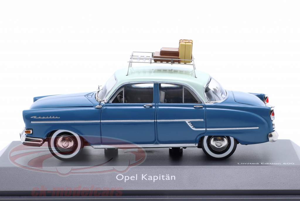 Opel Kapitän Riviera 1957 blå / turkis 1:43 Schuco