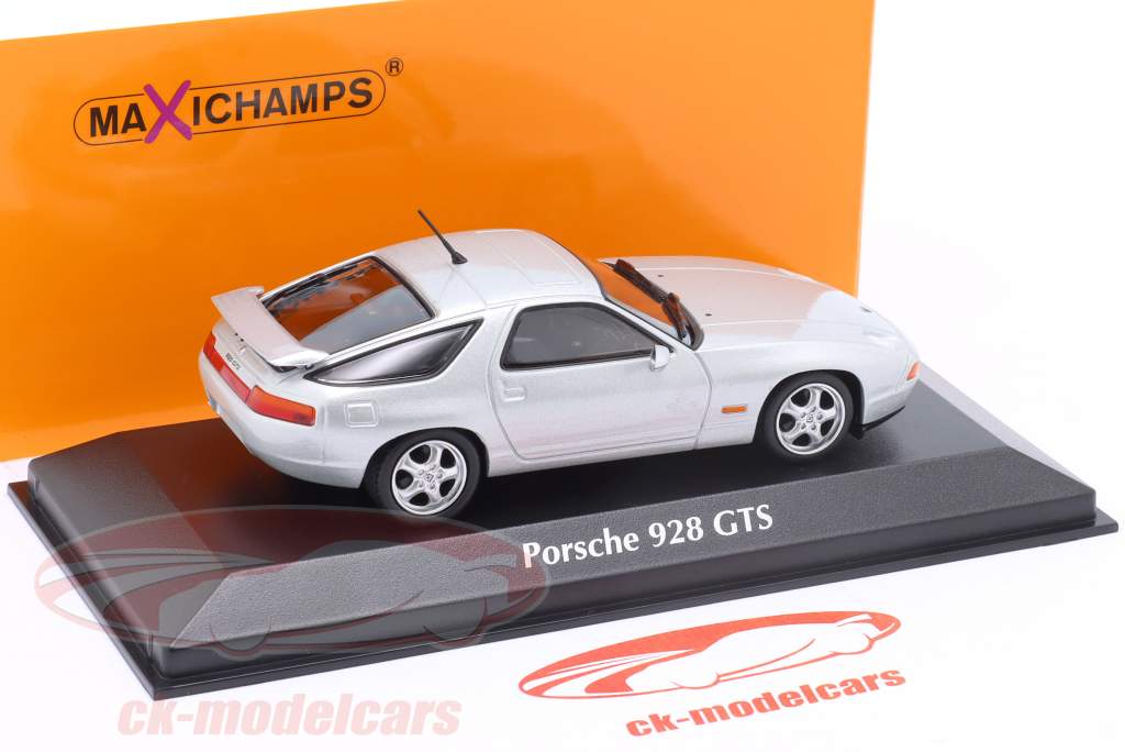 Porsche 928 GTS Année de construction 1991 argent métallique 1:43 Minichamps
