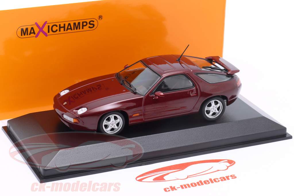 Porsche 928 GTS Anno di costruzione 1991 rosso metallico 1:43 Minichamps