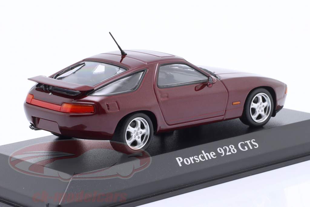 Porsche 928 GTS Bouwjaar 1991 rood metalen 1:43 Minichamps