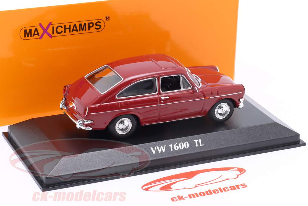 Volkswagen VW 1600 TL Byggeår 1966 rød 1:43 Minichamps