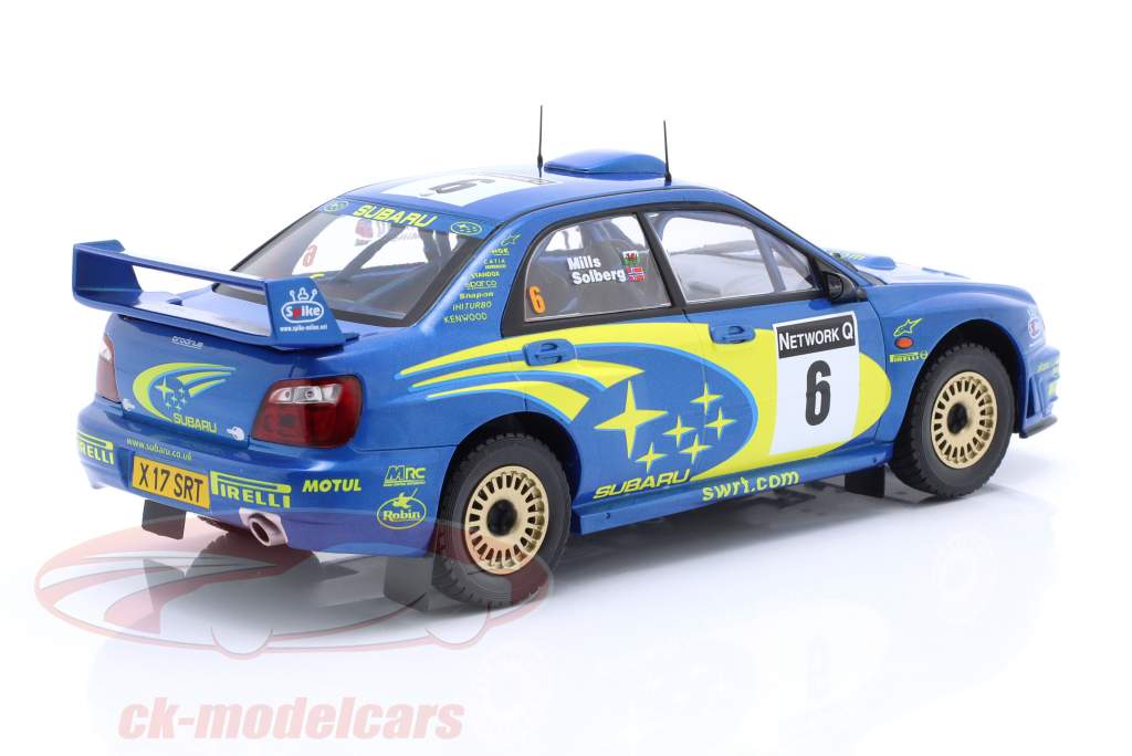 Subaru Impreza S7 WRC #6 Rallye Grande Bretagne 2001 Solberg, Mills 1:24 Ixo