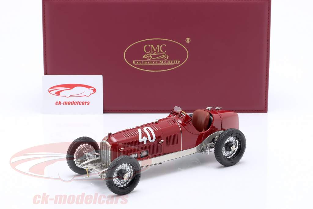Luigi Fagioli Alfa Romeo Tipo B (P3) #40 ganador Cominges GP 1933 1:18 CMC