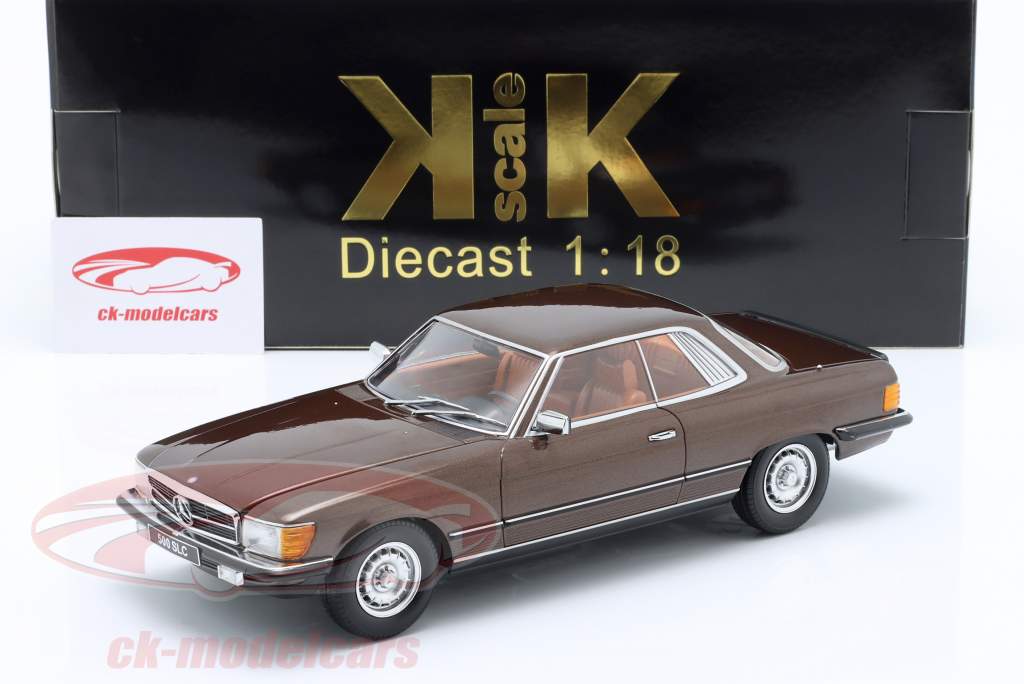 Mercedes-Benz 500 SLC (C107) Anno di costruzione 1981 marrone metallico 1:18 KK-Scale