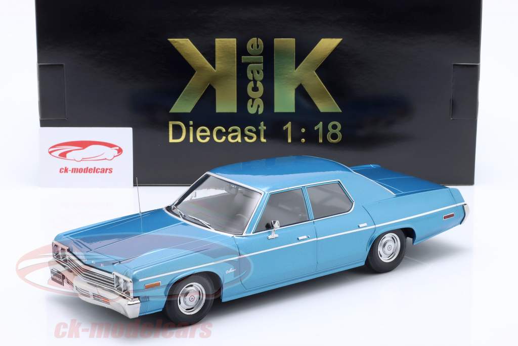 Dodge Monaco 建設年 1974 青 メタリックな 1:18 KK-Scale