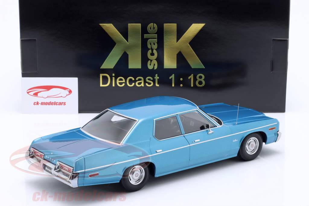 Dodge Monaco Année de construction 1974 bleu métallique 1:18 KK-Scale