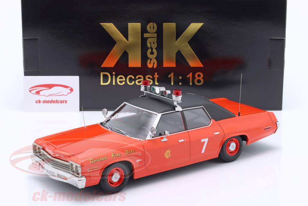 Dodge Monaco Feuerwehr Chicago 1974 rot / schwarz 1:18 KK-Scale 