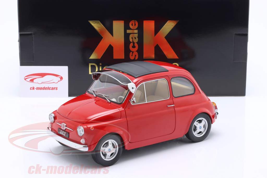 Fiat 500 F Custom with removable Top year 1968 red 1:12 KK-Scale