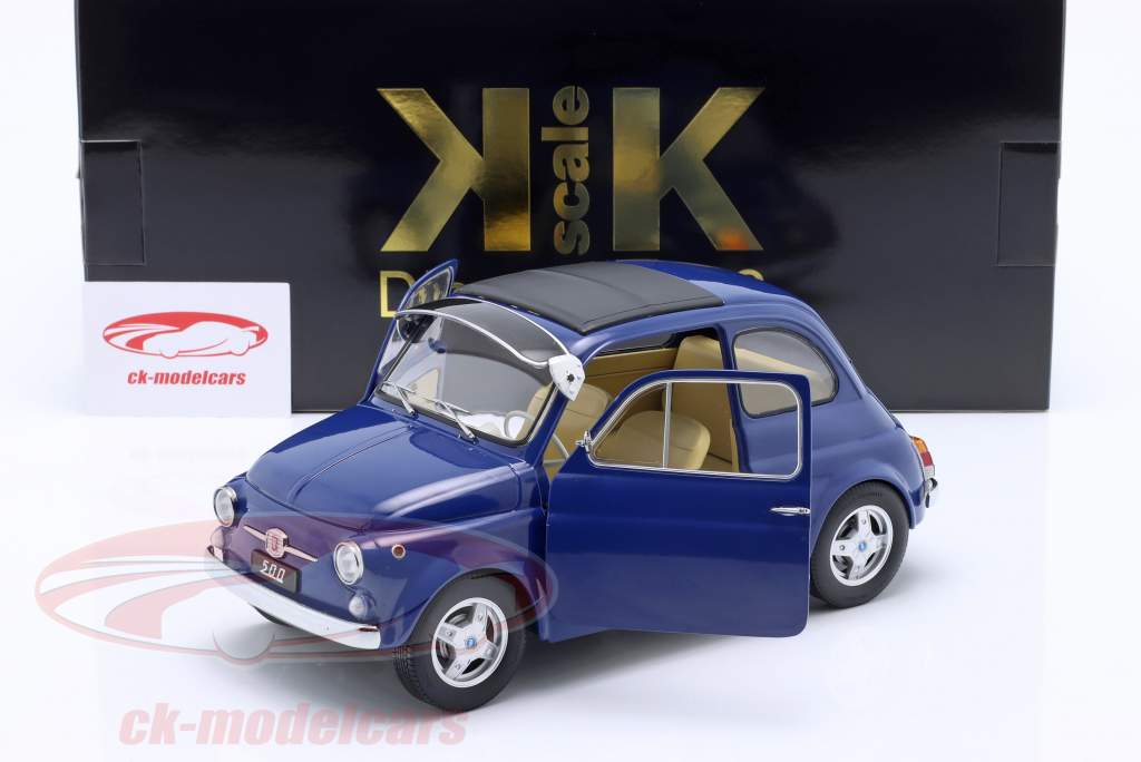 Fiat 500 F Custom with removable Top year 1968 blue 1:12 KK-Scale