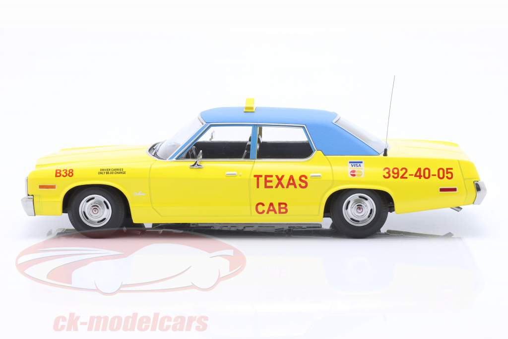 Dodge Monaco Taxi Texas 1974 giallo / blu 1:18 KK-Scale