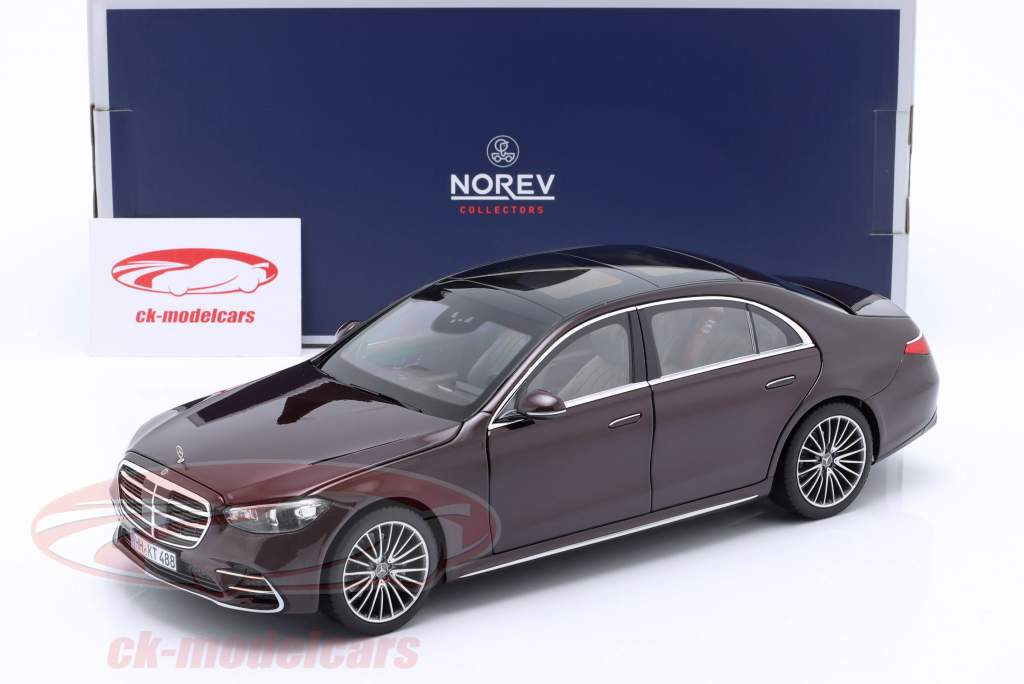 Mercedes-Benz S级 AMG-Line 建设年份 2021 红色的 金属的 1:18 Norev
