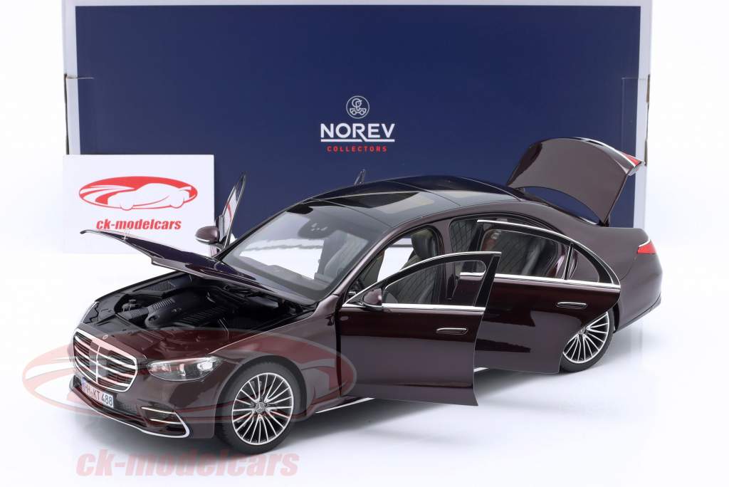Mercedes-Benz S-Klasse AMG-Line Baujahr 2021 rot metallic 1:18 Norev