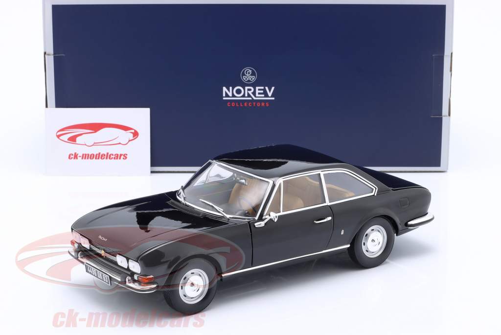 Peugeot 504 Coupe year 1969 black 1:18 Norev