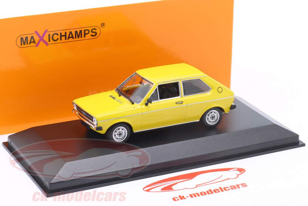 Audi A 50 ano de construção 1975 amarelo 1:43 Minichamps