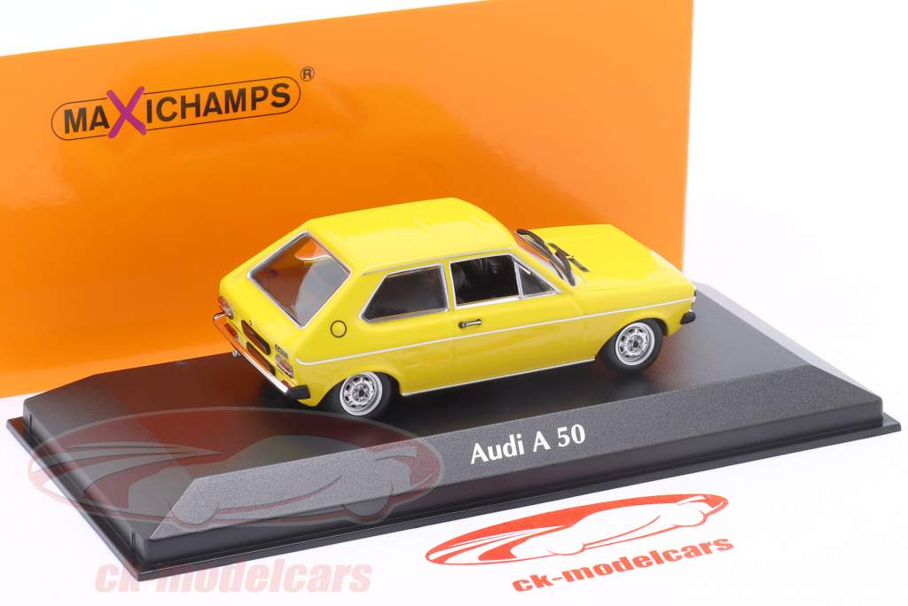 Audi A 50 ano de construção 1975 amarelo 1:43 Minichamps