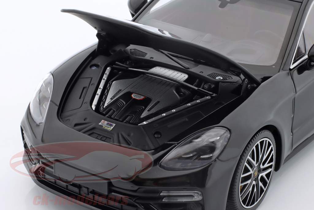Porsche Panamera Turbo S Année de construction 2020 noir métallique 1:18 Minichamps
