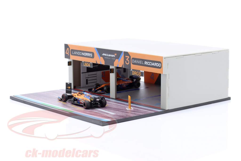 Pit Garage Diorama McLaren формула 1 Team 2022 1:64 Tarmac Works