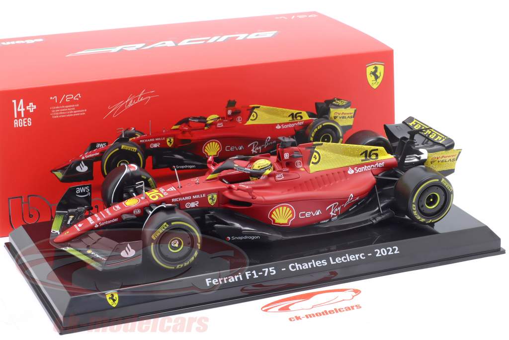 Charles Leclerc Ferrari F1-75 #16 第二名 意大利 GP 公式 1 2022 1:24 Bburago