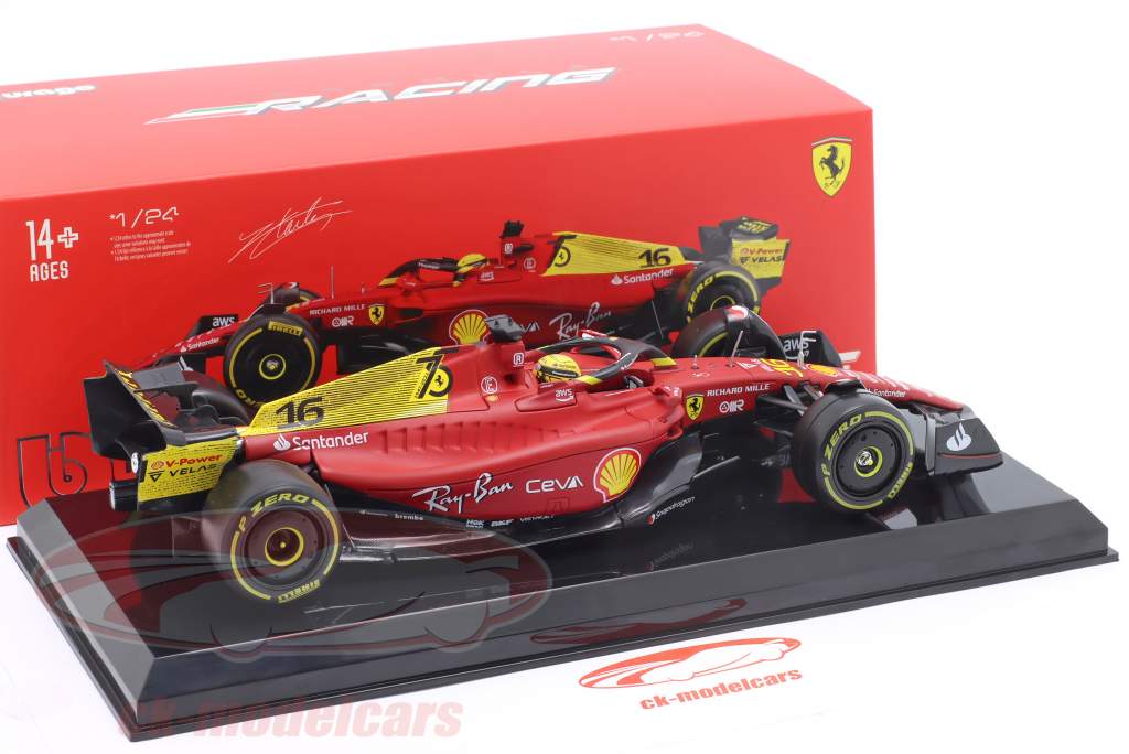 Charles Leclerc Ferrari F1-75 #16 2do Italia GP Fórmula 1 2022 1:24 Bburago