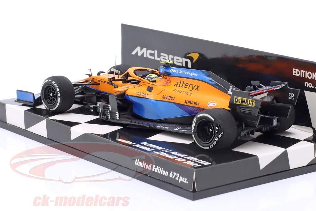 Lando Norris McLaren MCL35M #4 第二名 意大利 GP 公式 1 2021 1:43 Minichamps