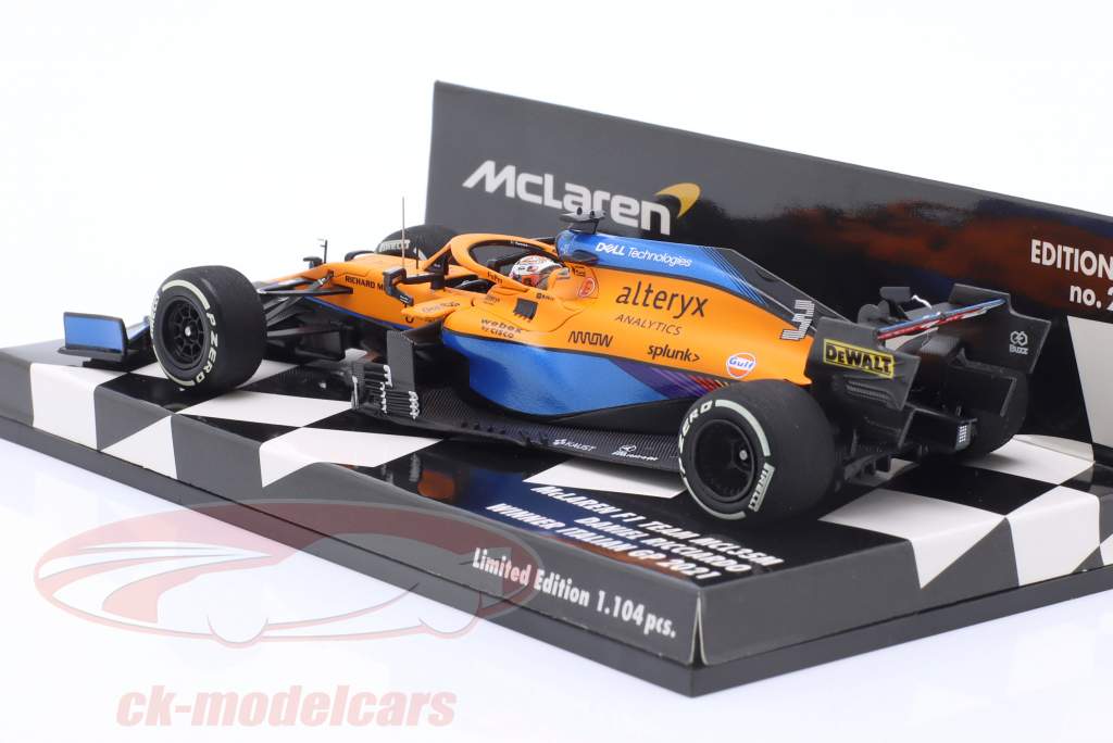 D. Ricciardo McLaren MCL35M #3 gagnant Italie GP Formule 1 2021 1:43 Minichamps