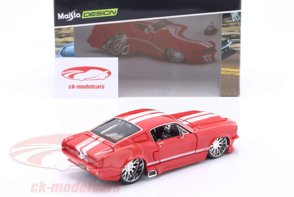 Ford Mustang GT 5.0 Année de construction 1967 rouge 1:24 Maisto