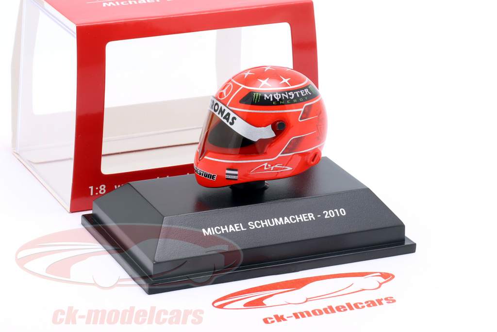 Michael Schumacher Mercedes MGP W01 Fórmula 1 2010 capacete 1:8 Schuberth
