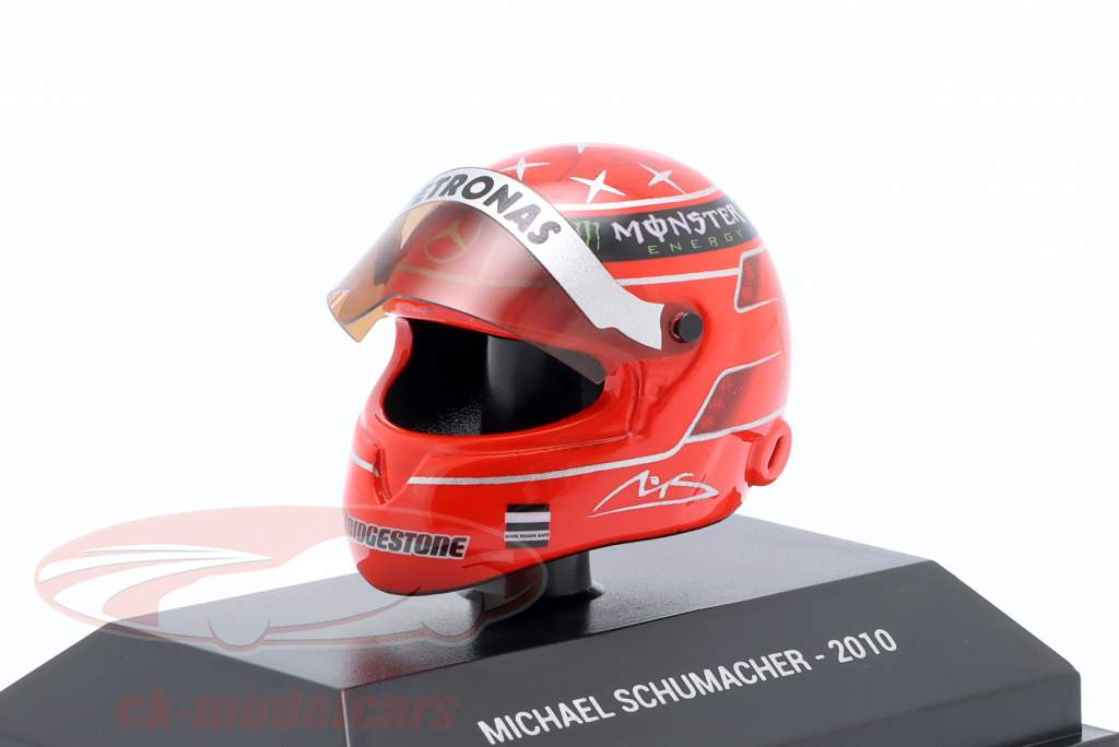 Michael Schumacher Mercedes MGP W01 fórmula 1 2010 casco 1:8 Schuberth
