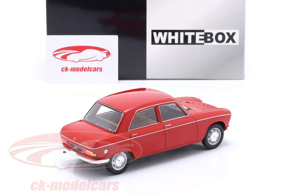 Peugeot 204 Byggeår 1968 rød 1:24 WhiteBox