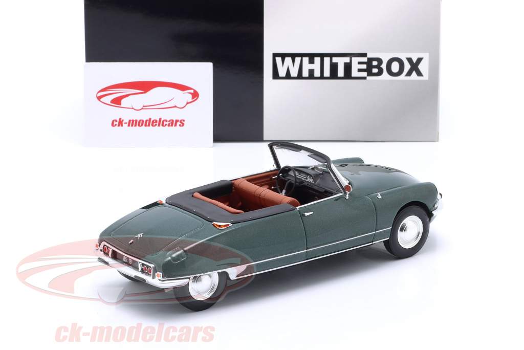 Citroen DS 19 cabriolet Byggeår 1963 mørkegrøn metallisk 1:24 WhiteBox