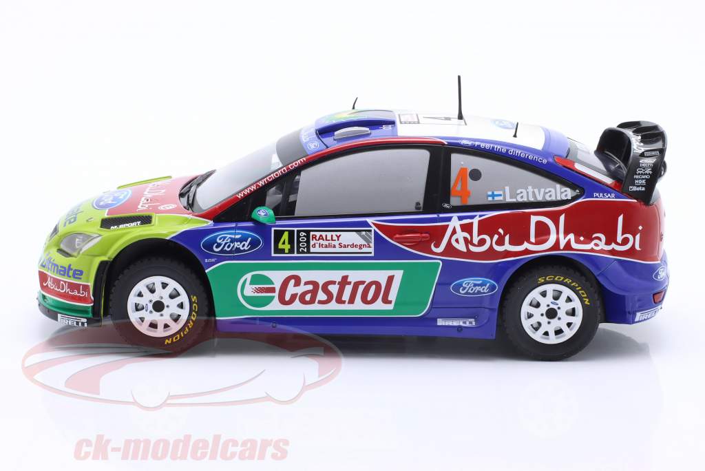 Ford Focus RS WRC #4 gagnant se rallier Sardaigne 2009 Latvala, Antilla 1:24 Ixo