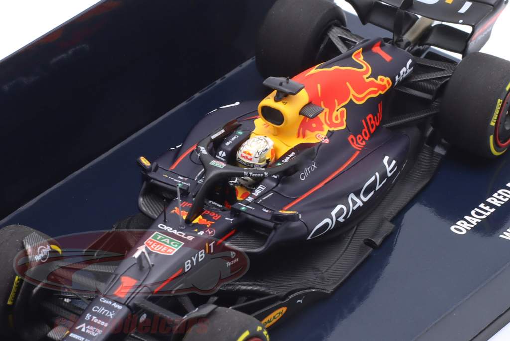 M. Verstappen Red Bull RB18 #1 vinder Canada GP Formel 1 Verdensmester 2022 1:43 Minichamps
