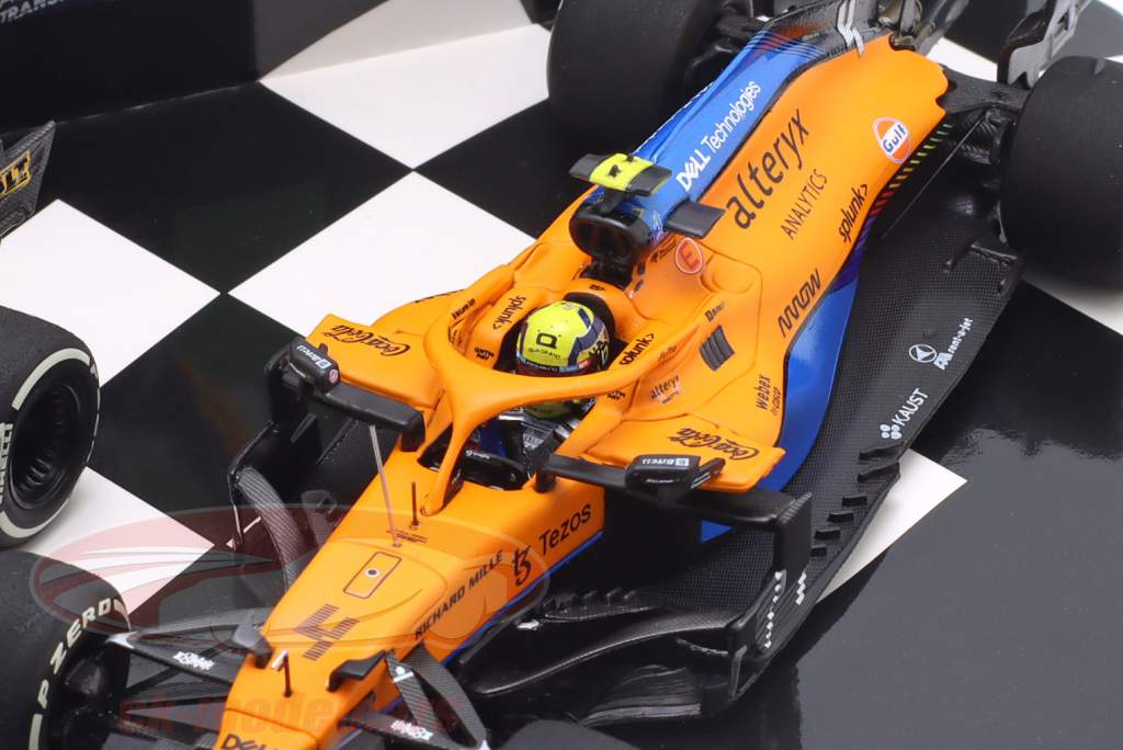 2-Car Set Ricciardo #3 vinder & Norris #4 2 Italien GP Formel 1 2021 1:43 Minichamps