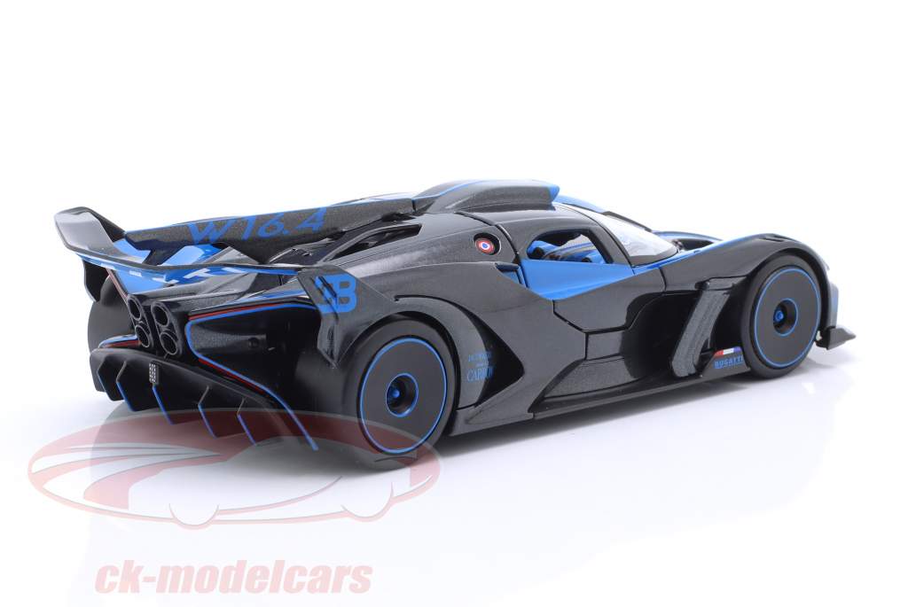 Bugatti Bolide W16.4 Byggeår 2020 blå / carbon 1:24 Maisto